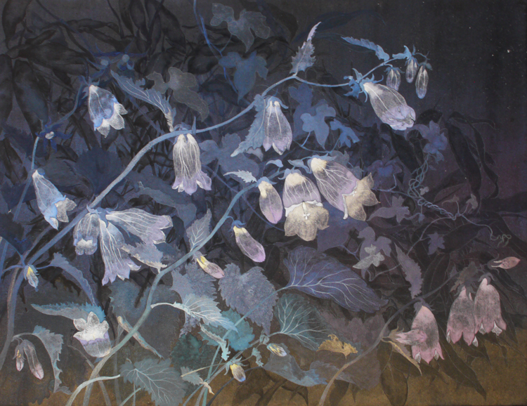 蛍袋(紫斑风铃草) 　41×31.8cm