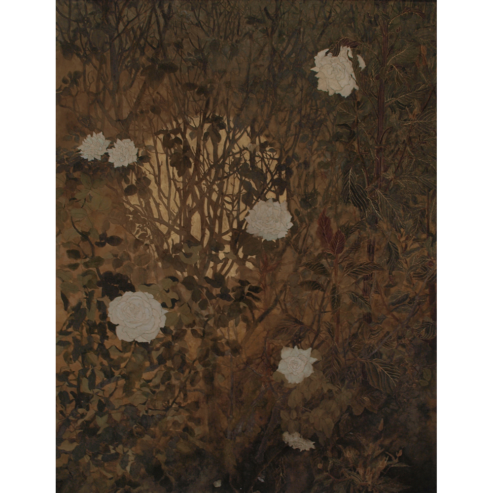 薔薇(全景)/ （F80号）2006年 日本画　2006年 福岡県展福岡県美術協会賞